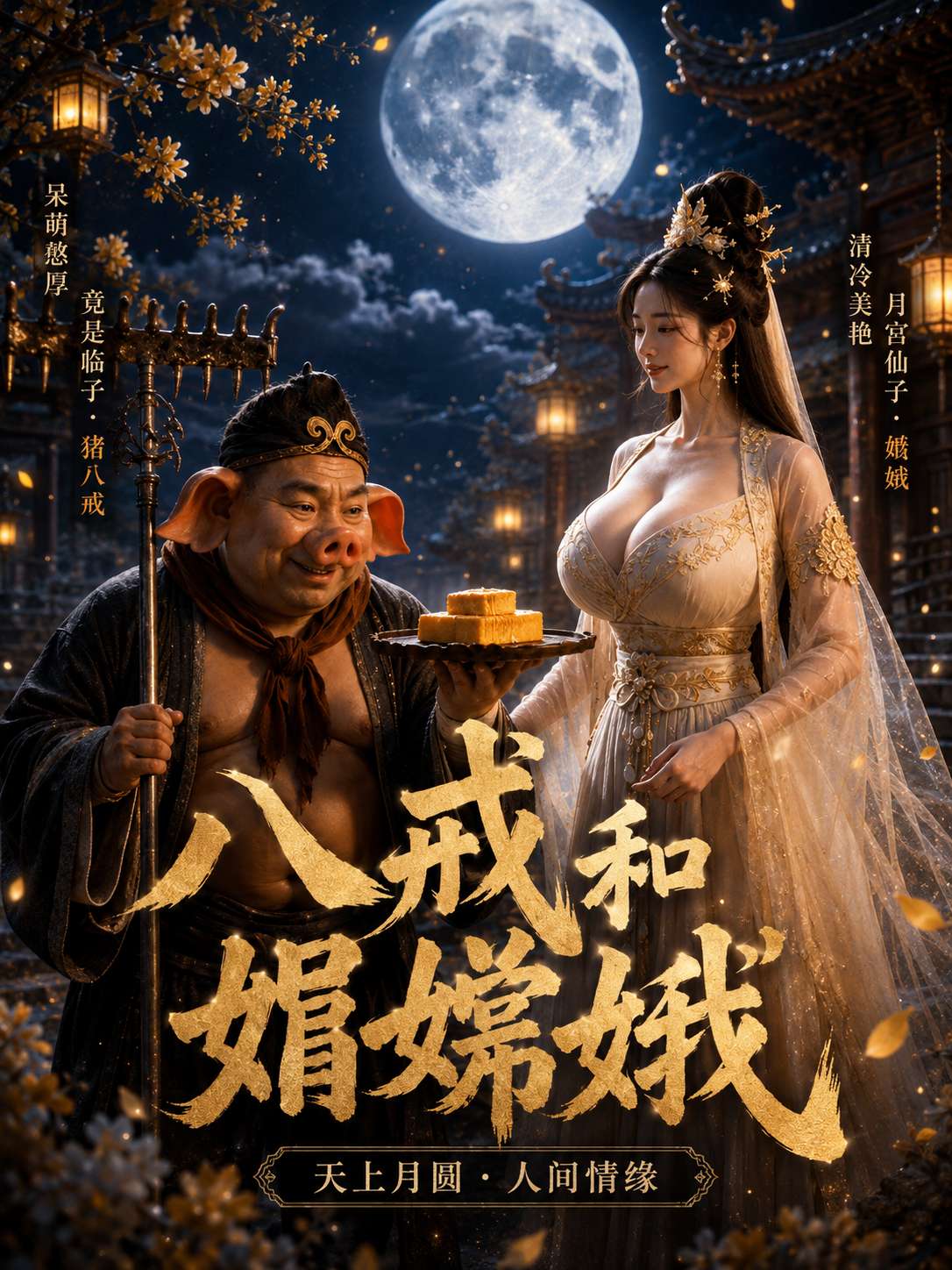 八戒和嫦娥海报