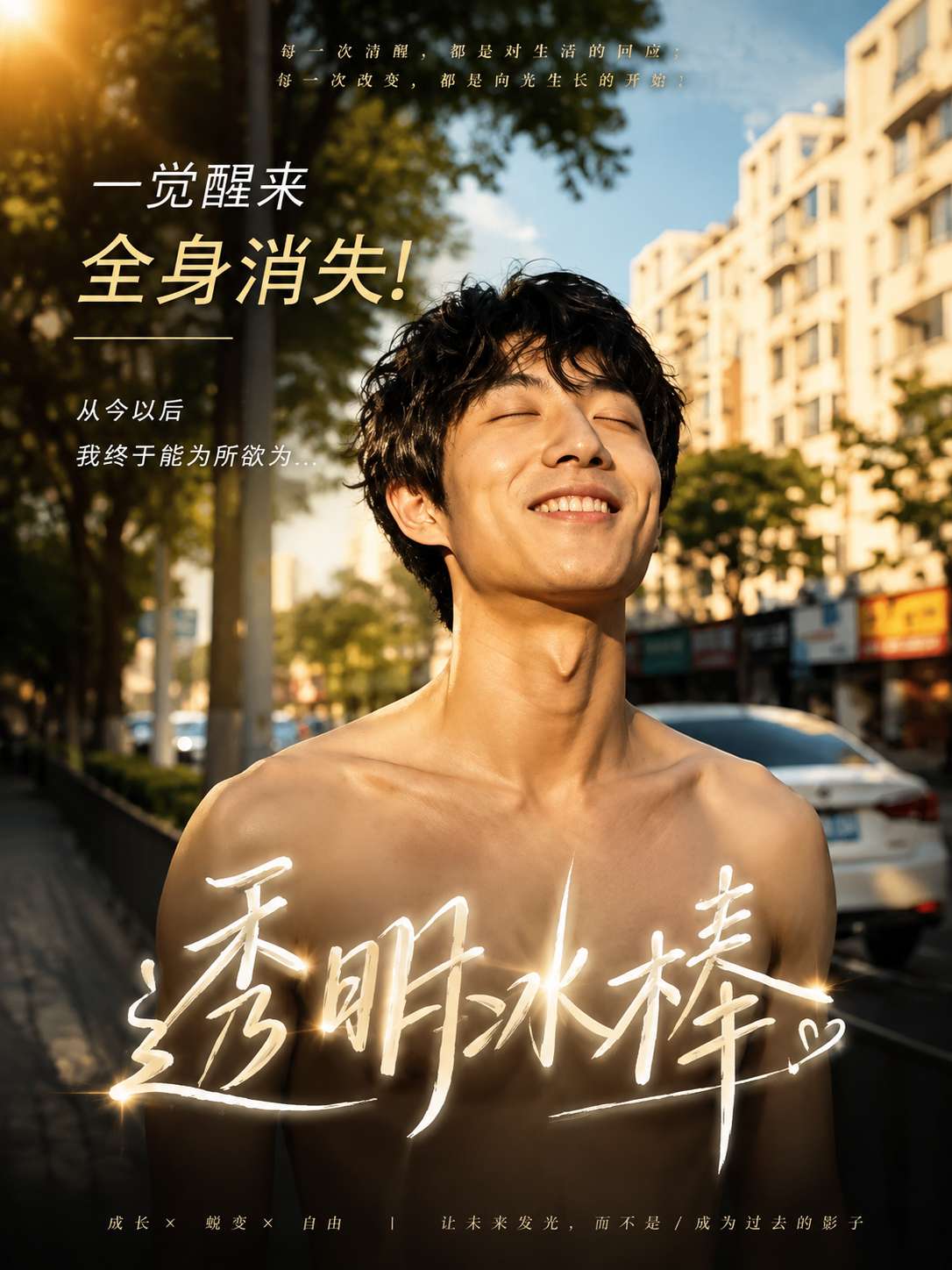 透明冰棒海报